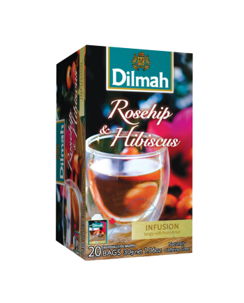 DILMAH Čaj bylinný Ibišek Šípek 20x1,5g