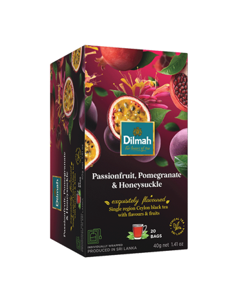 DILMAH Čaj černý Maracuja Granátové jablko Zimolez 20x2g