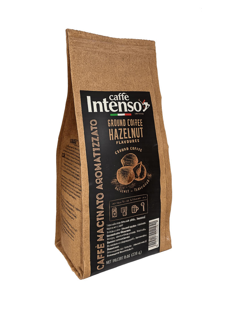 Intenso mletá káva Hazelnut – italská káva (220 g)