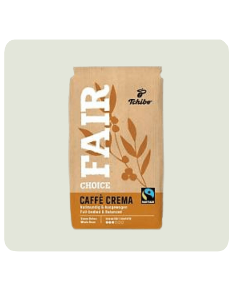TCHIBO Fair Choice Caffè Crema – zrnková káva 1 kg