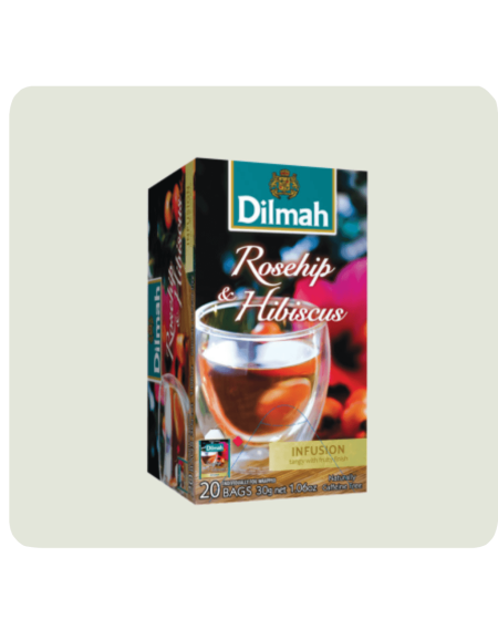 DILMAH Čaj bylinný Ibišek Šípek 20x1,5g