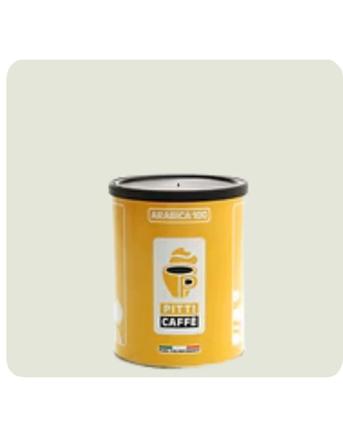 PITTI CAFFÉ Arabica 100 – zrnková káva v plechovce 250 g