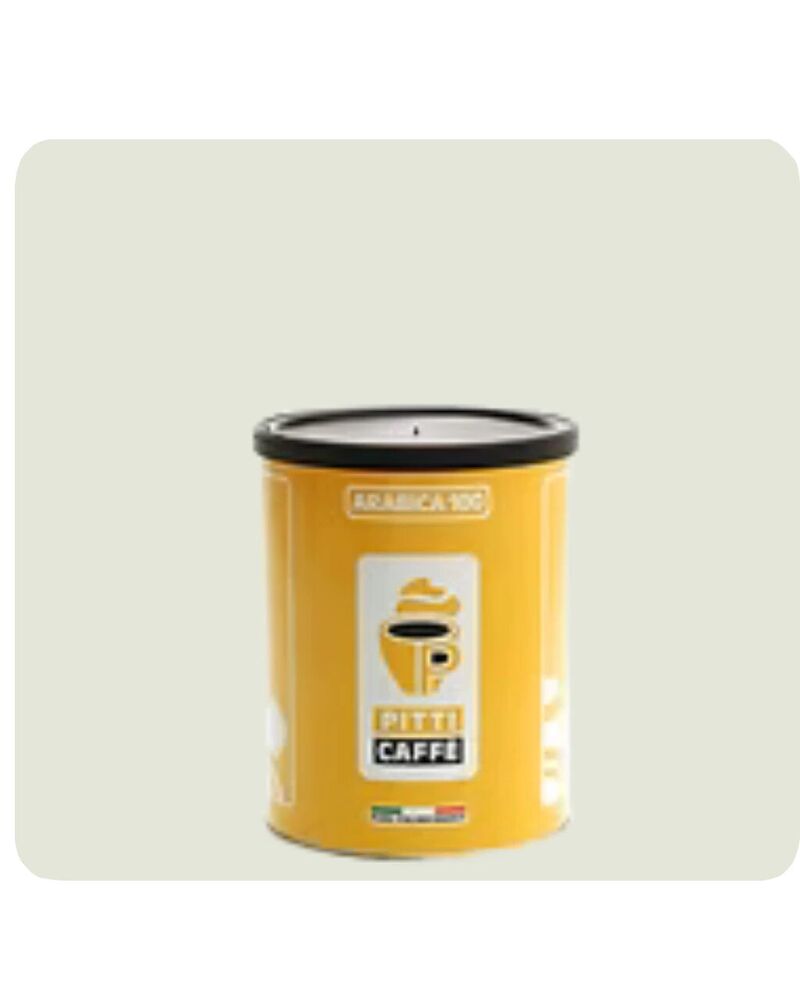 PITTI CAFFÉ Arabica 100 – zrnková káva v plechovce 250 g